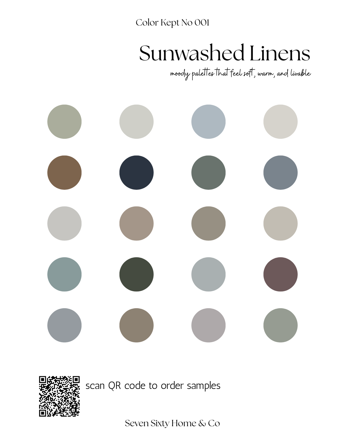 Color Kept Palette Printable: Sunwashed Linens