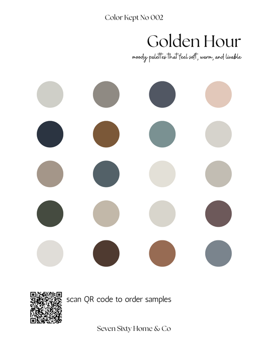 Color Kept Palette Printable: Golden Hour